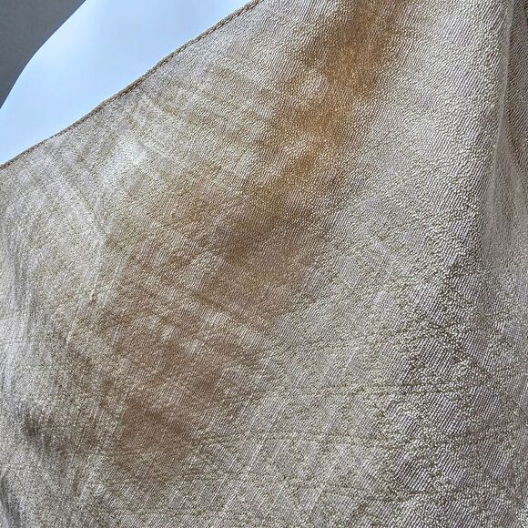 My Time Italy Linen Blend Square Neck Spaghetti Strap Maxi Slip Dress in Beige - Picture 7 of 12